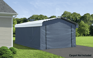 Arrow Enclosure Kit for 12 x 20 ft. Carport Grey