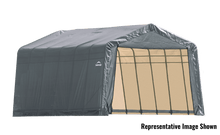 Load image into Gallery viewer, ShelterLogic 12x28x8 Peak Style Shelter, Grey Cover
