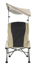 Load image into Gallery viewer, Pro Comfort High Back Shade Folding Chair - Tan/Black
