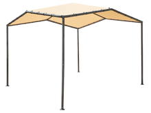 Load image into Gallery viewer, 10x10 Pacifica Gazebo Canopy Charcoal Frame and Marzipan Tan Cover