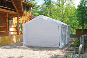 10×20 White Canopy Enclosure Kit, Fits 1-3/8" Frame - Storage Sheds Depot