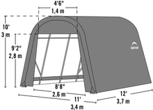 Load image into Gallery viewer, ShelterCoat 11 x 12 x 10 ft Wind and Snow Rated Garage, Round Style Shelter