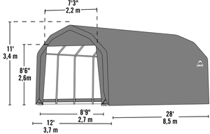 ShelterLogic ShelterCoat 12 x 28 x 11 ft. Garage Barn Shelter