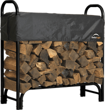 Load image into Gallery viewer, Heavy Duty Firewood Rack with Cover 4 ft.