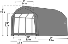 Load image into Gallery viewer, ShelterLogic 12x24x9 Barn Shelter