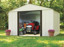 Load image into Gallery viewer, Arrow Arlington 10 x 8 ft. Steel Storage Shed Eggshell/Coffee Trim - Storage Sheds Depot