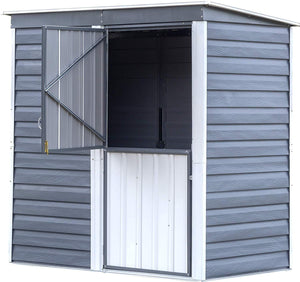 Arrow Shed-in-a-Box Compact Galvanized Steel Storage Shed with Pent Roof, 6'x4'