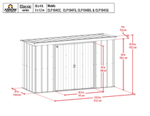 Load image into Gallery viewer, Arrow Classic Steel Storage Shed, 10x4