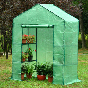 Genesis 61" L x 28" W x 79" H Portable Walk In Greenhouse with Heavy Duty Opaque Cover