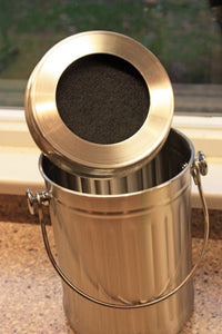 Kitchen Accents - Stainless Steel Kitchen Composter 3 Quart