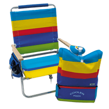 Load image into Gallery viewer, Rio 12&quot; Aluminum Removable Backpack Chair - Surf Power Stripe