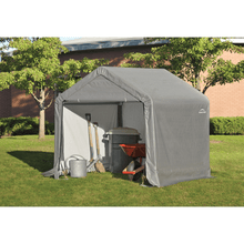 Load image into Gallery viewer, ShelterLogic 6x6x6&#39; Peak Style Storage Shed, 1-3/8&quot; Frame, Grey Cover