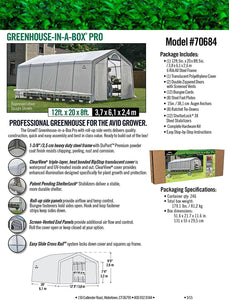 ShelterLogic 12x20x8ft Greenhouse-in-a-Box Pro