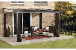Sojag Budapest Wall-Mounted Gazebo 10x12 with Mosquito Netting