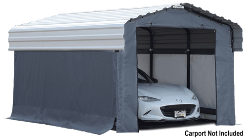 Arrow Enclosure Kit for 10 x 15 ft. Carport Grey