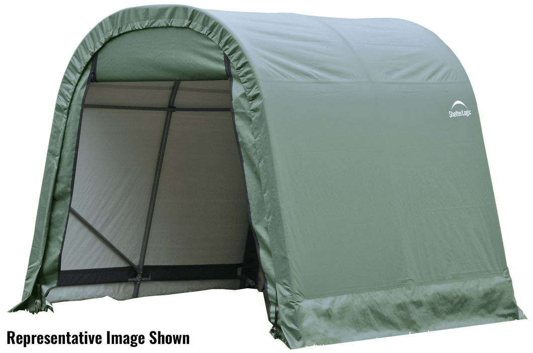 ShelterCoat 11 x 16 ft. Wind and Snow Rated Garage, Round Style Shelter, Green Cover
