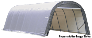 ShelterLogic 12x28x8 Round Style Shelter Grey Cover