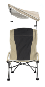Pro Comfort High Back Shade Folding Chair - Tan/Black