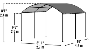 ShelterLogic Monarc Canopy 9 x 16 ft