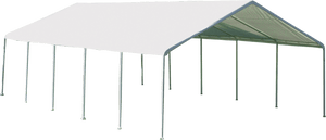 ShelterLogic SuperMax Canopy 18 x 30 ft, 2" 12-Leg Frame, FR Rated