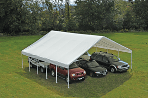 ShelterLogic UltraMax Canopy 30 x 30 ft, 2-3/8" Frame, White Cover, FR Rated