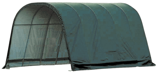 ShelterLogic 13x20x10 Round Style Run-In Shelter, Green Cover