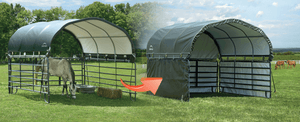 Enclosure Kit for Corral Shelter 10 x 10 ft. Green (Corral Shelter & Panels NOT Included)