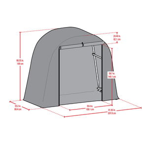 ShelterLogic Bike Shed 6’8”x3x5’6” Schematics