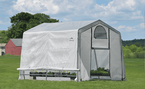 GrowIT Greenhouse-in-a-Box 10 x 10 ft. Peak Greenhouse