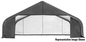 ShelterLogic 28x28x20 ShelterCoat Peak Style Shelter (Gray Cover)