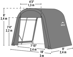 ShelterLogic 10x8x8 ft Round Style Shelter