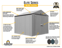 Load image into Gallery viewer, Arrow Elite Steel Storage Shed, 10x8