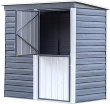 Load image into Gallery viewer, Arrow Shed-in-a-Box Compact Galvanized Steel Storage Shed with Pent Roof, 6&#39;x4&#39;
