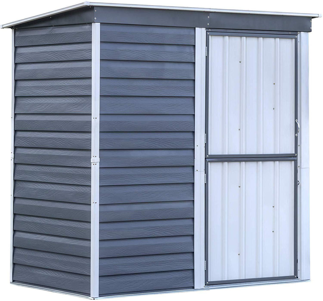 Arrow Shed-in-a-Box Compact Galvanized Steel Storage Shed with Pent Roof, 6'x4'