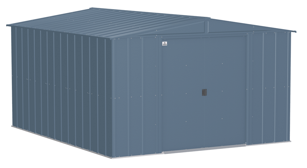 Arrow Classic Steel Storage Shed, 10x12, Blue Grey