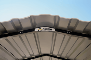 Arrow Steel Carport 12 x 24 x 7 ft. Galvanized Black/Eggshell