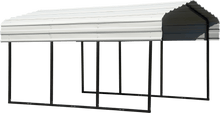 Load image into Gallery viewer, Arrow Steel Carport 10 x 15 x 7 ft. Galvanized