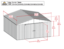 Load image into Gallery viewer, Arrow Elite Steel Storage Shed, 14x14