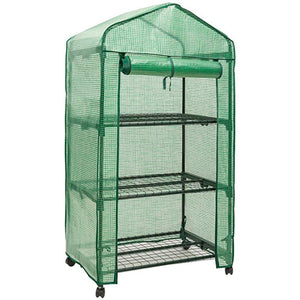 Riverstone Industries GENESIS 3 Tier Portable Rolling Greenhouse with Opaque Cover