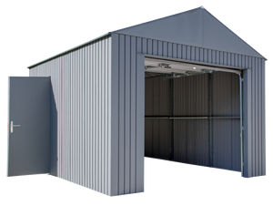 Sojag 12x15 Everest Steel Storage Garage Kit - Charcoal