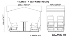 Load image into Gallery viewer, Sojag Charcoal Houston 4-Seater Glider Swing