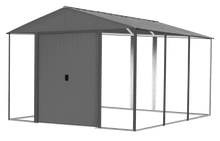 Load image into Gallery viewer, Ironwood Steel Hybrid Shed Kit 10 x 12 ft. Galvanized Anthracite