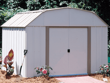 Load image into Gallery viewer, Arrow Sheds Lexington 10 x 8 ft. Steel Storage Shed Barn Style Taupe/Eggshell