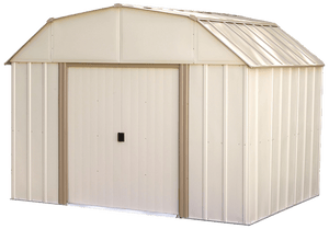 Lexington 10 x 8 ft. Steel Storage Shed Barn Style Taupe/Eggshell