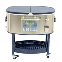 Load image into Gallery viewer, Margaritaville Rolling Oval Stainless Steel Cooler, 77 qt. Margaritaville Chill