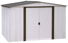 Load image into Gallery viewer, Arrow Newburgh 10 x 8 ft. Steel Storage Shed Coffee/Eggshell