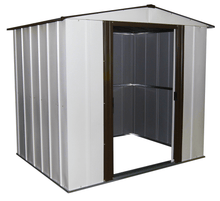 Load image into Gallery viewer, Arrow Newburgh 6 x 5 ft. Steel Storage Shed Coffee/Eggshell