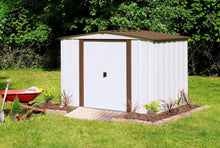 Load image into Gallery viewer, Arrow Newburgh 8 x 6 ft. Steel Storage Shed Coffee/Eggshell Sheds Arrow
