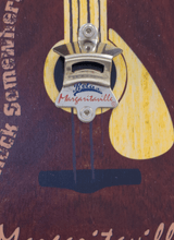 Load image into Gallery viewer, Margaritaville Bottle Opener Sign with Magnetic Cap Catcher - Guitar