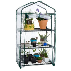 Riverstone Industries GENESIS 3 Tier Portable Rolling Greenhouse with Clear Cover